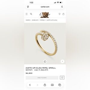 Cartier juste pave diamond ring